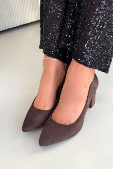 Kurpes Z u ar papēdi Sergio Leone PB414 Czekoladowe 2