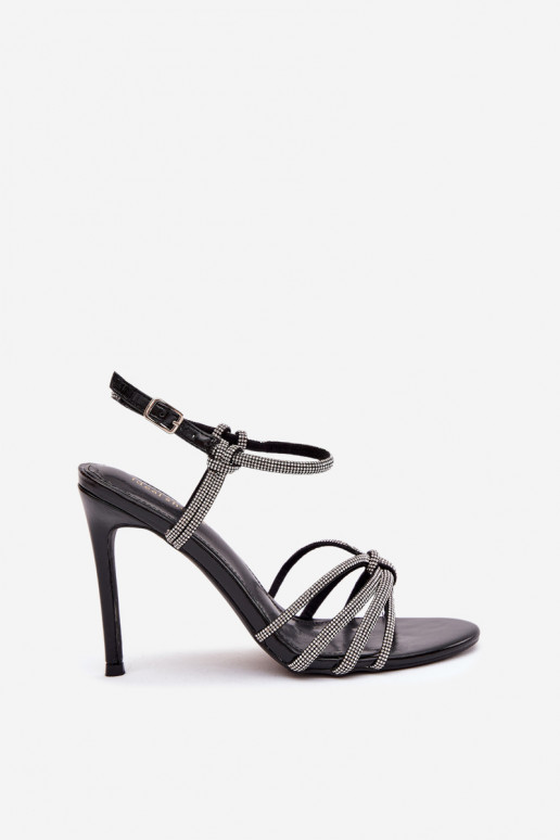 Sieviešu basenes ar papēdi Ar svītrām  Melns Tanelle