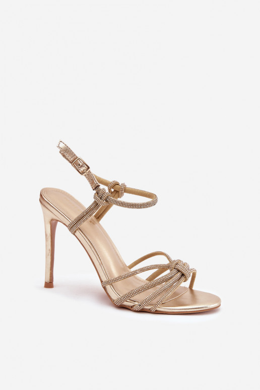 Sieviešu basenes ar papēdi Ar svītrām  Zelta krāsas Tanelle