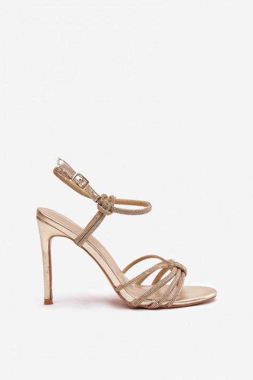 Sieviešu basenes ar papēdi Ar svītrām  Zelta krāsas Tanelle