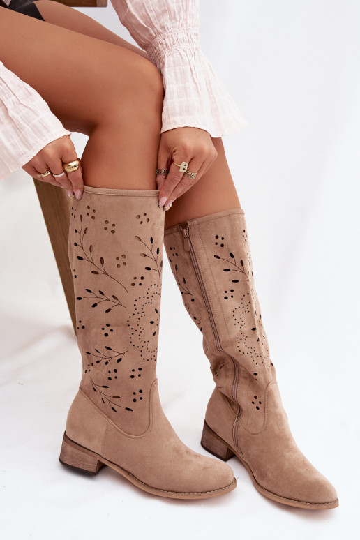  sieviešu garie zābaki  Haki krāsas Helinna