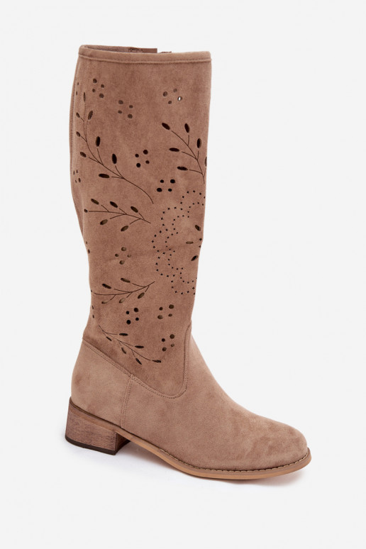  sieviešu garie zābaki  smilšu krāsas Helinna