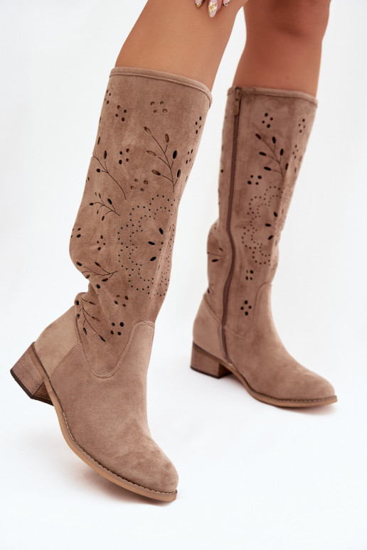  sieviešu garie zābaki  smilšu krāsas Helinna