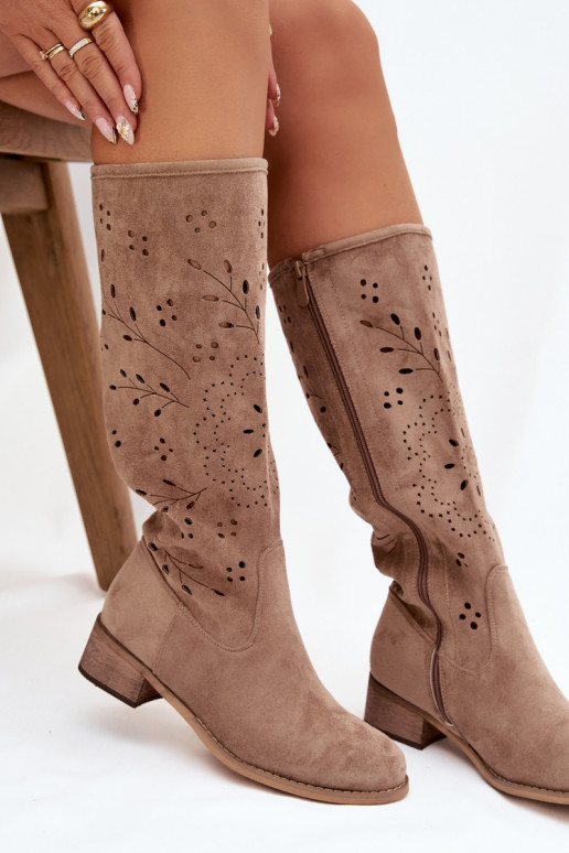  sieviešu garie zābaki  smilšu krāsas Helinna