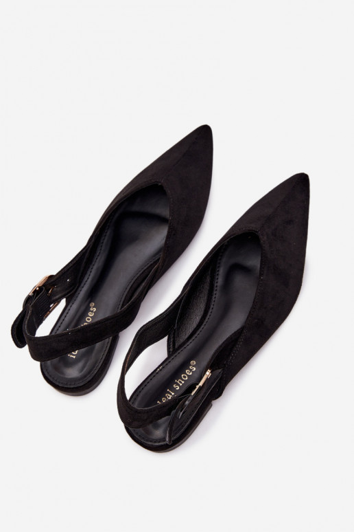 Balerīnas  ar sprādzēm Melns Tanelia