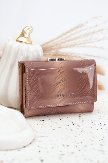 Lakuota sieviešu maku ar dzirkstelēm kaula krāsā Cermina