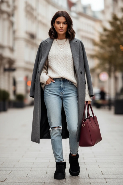 Melni sieviešu sniega zābaki no mākslīgās zamšas Irene