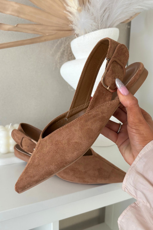 Balerīnas Sieviešu ar sprādzēm brūnas krāsas Tanelia