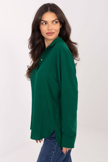 Tumši zaļa krekla blūze 2