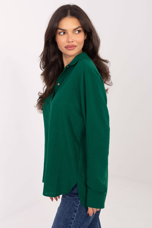 Tumši zaļa krekla blūze