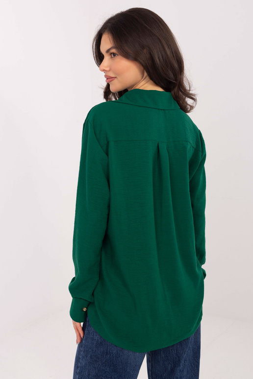 Tumši zaļa krekla blūze