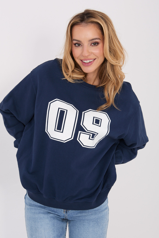 Zils džemperis ar kapuci