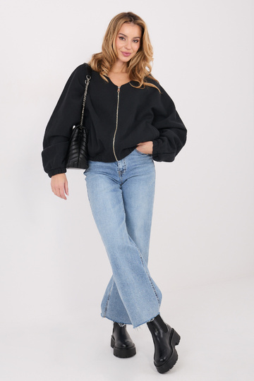 Melns zils džemperis ar kapuci 2