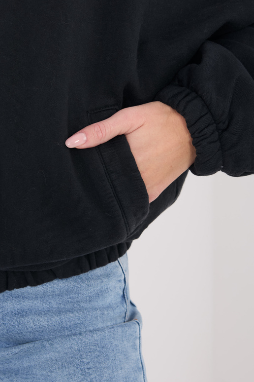 Melns zils džemperis ar kapuci