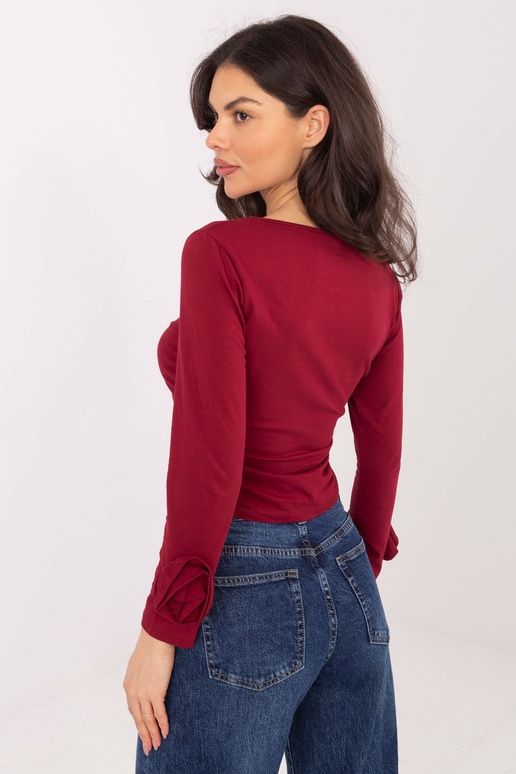 Sarkani bordo krāsas IT blūze