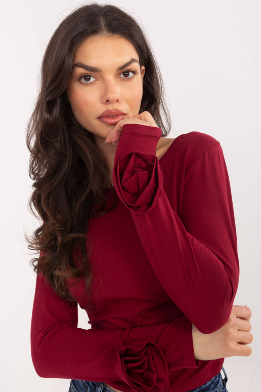 Sarkani bordo krāsas IT blūze