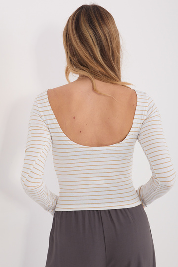 Balta-smilškrāsas blūze