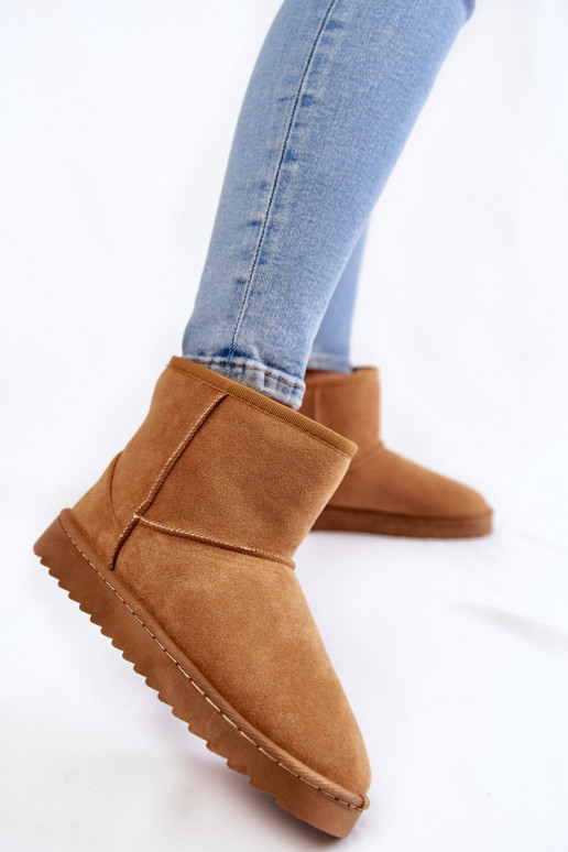  siltināti Sieviešu puszābaki sniega apavi brūnas krāsas Virgina