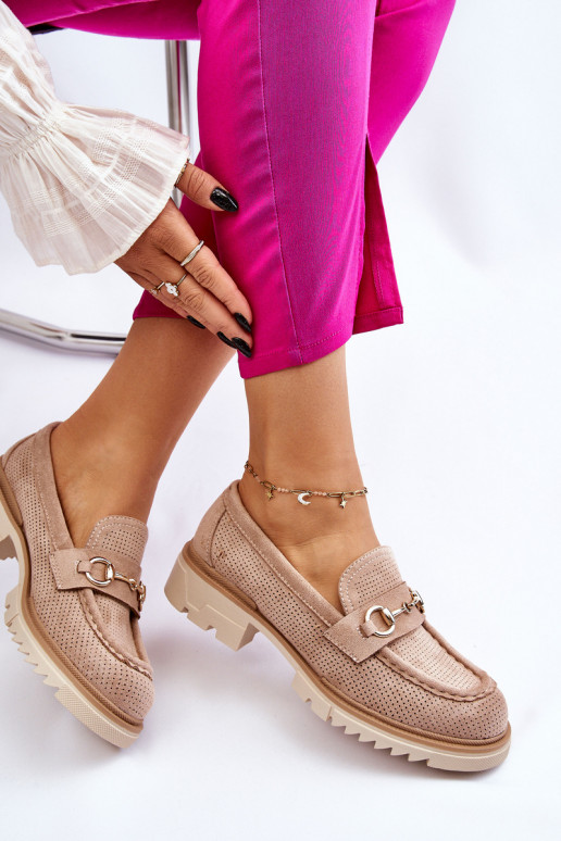   apavi Mokasīni smilšu krāsas Kolton