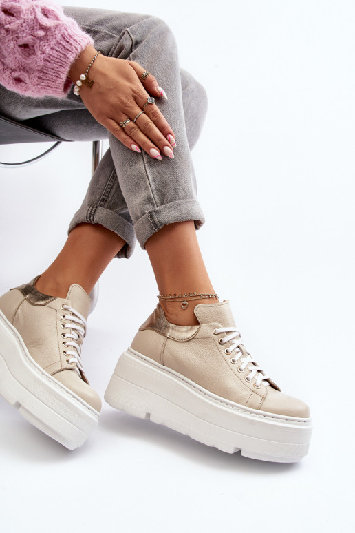 Zazoo 10165 sporta apavi  ar platformu smilšu krāsas