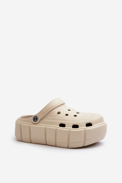 Vieglas čības uz pirksta sieviešu čības ar platformu smilšu krāsas Itubia