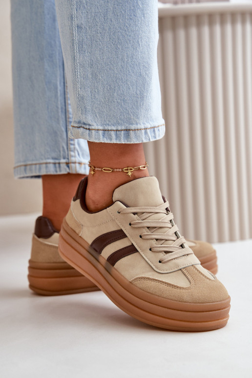  modeļa apavi  ar platformu brūnas krāsas Nesonice