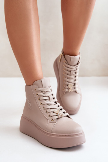     modeļa apavi  ar platformu Vinceza 66707 smilšu krāsas 2