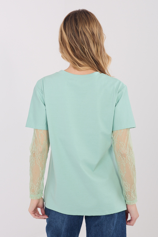 Blūze pistāciju krāsā