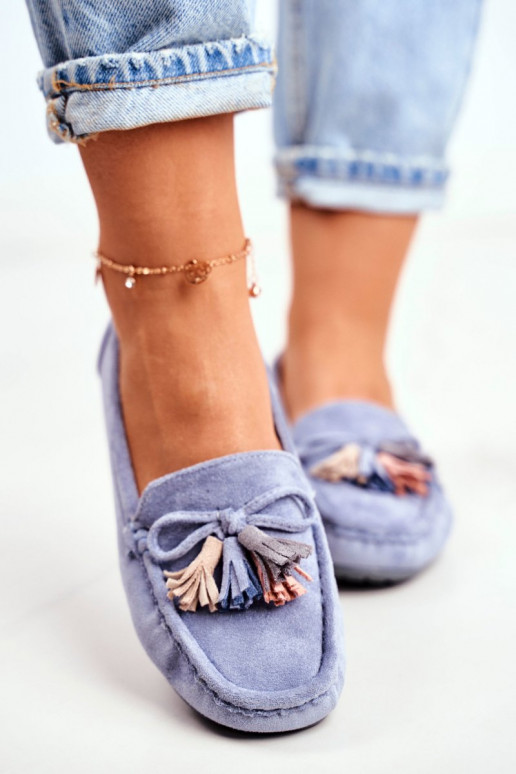 sieviešu mokasīni zamšādas  Zilas krāsas Donna Mia