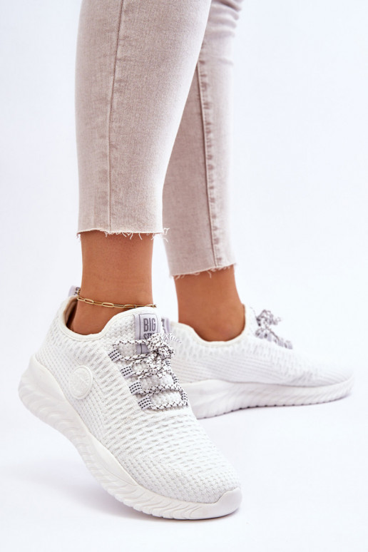  Sportiska stila apavi Memory Foam Big Star HH274296 baltas krāsas