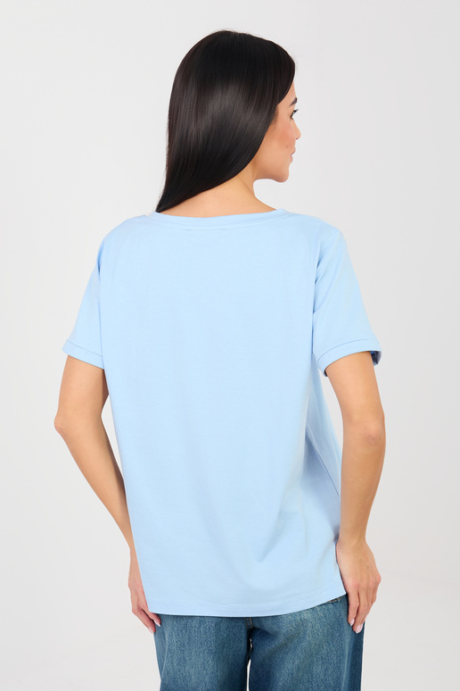 T-krekli ar īsām piedurknēm gaiši zili