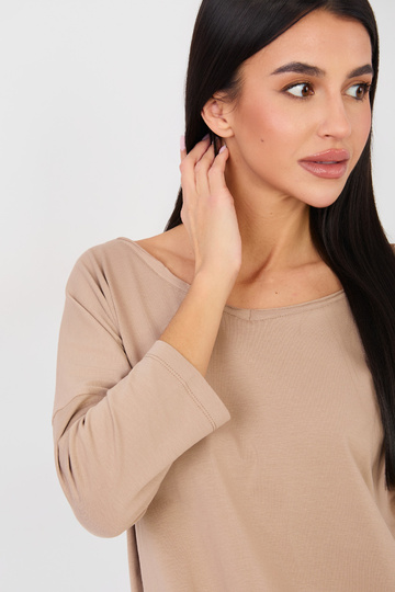 Tumši smilškrāsas blūze