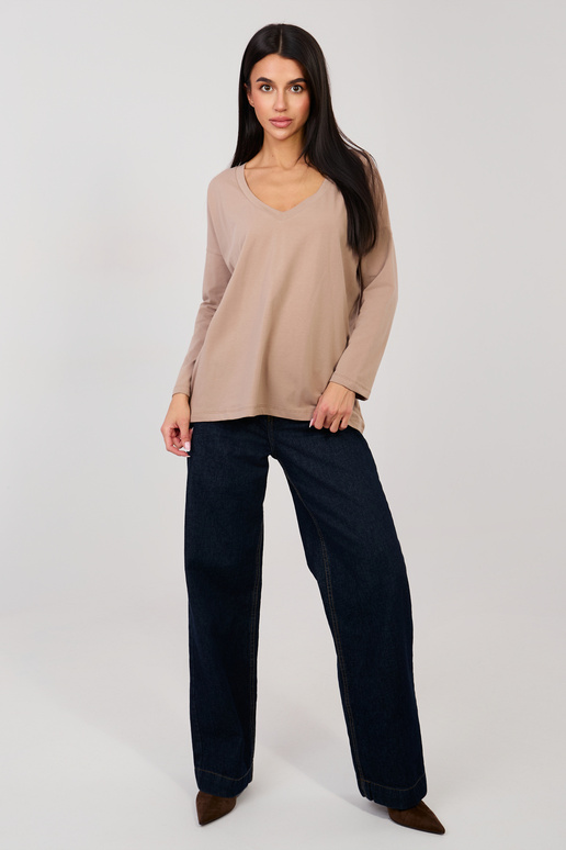 Tumši smilškrāsas blūze