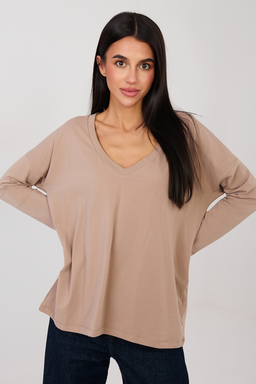 Tumši smilškrāsas blūze