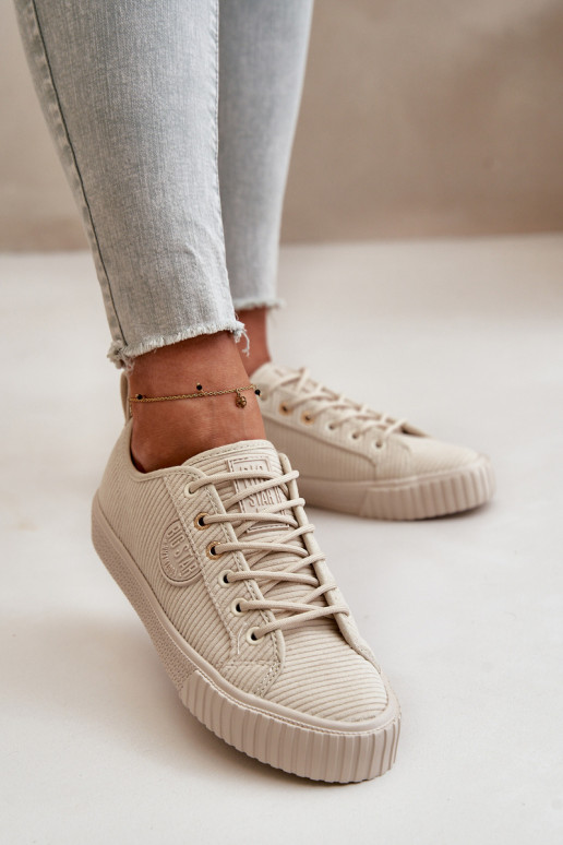  sieviešu puszābaki siltināti Big Star OO274812 Hi-Poly System smilšu krāsas