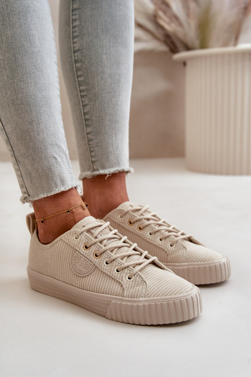  sieviešu puszābaki siltināti Big Star OO274812 Hi-Poly System smilšu krāsas