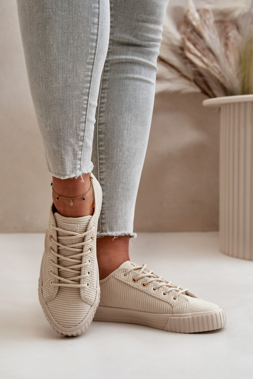  sieviešu puszābaki siltināti Big Star OO274812 Hi-Poly System smilšu krāsas