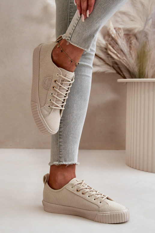  sieviešu puszābaki siltināti Big Star OO274812 Hi-Poly System smilšu krāsas