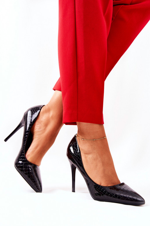 augstpapēžu kurpes  Melns Tissoria