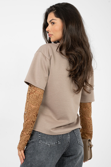 Blūze tumši smilšu krāsā 2