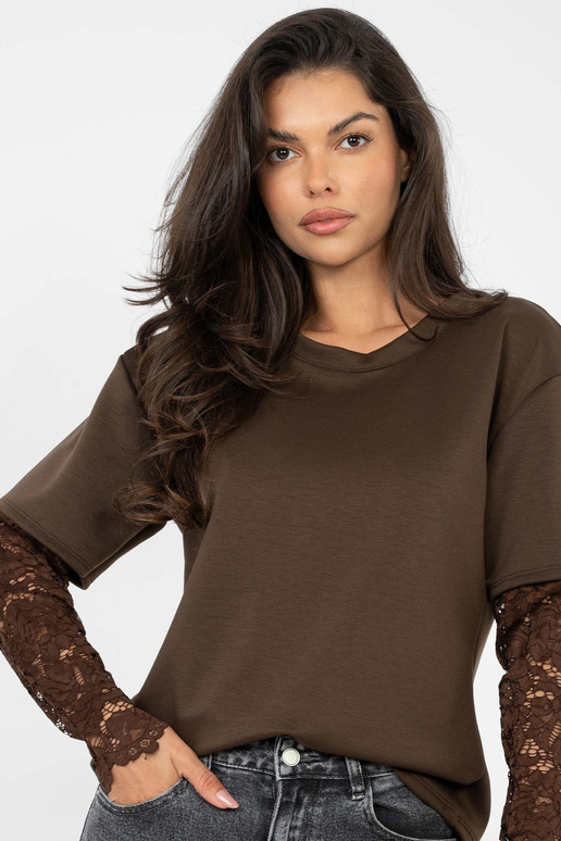 T-krekls tumši brūnā krāsā