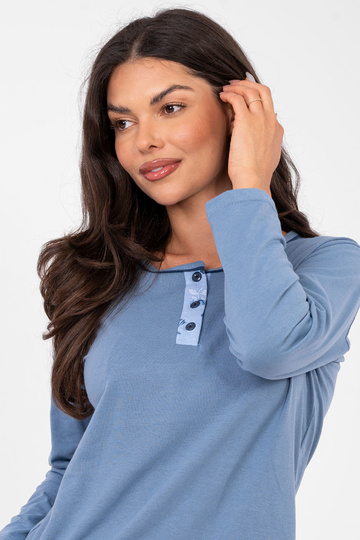 Pidžama pelēki zila