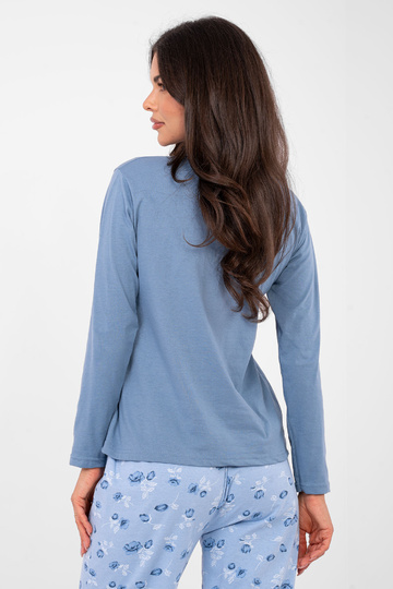 Pidžama pelēki zila 2