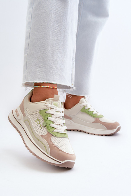  modeļa apavi  Big Star NN274A091 smilšu krāsas-Zaļas krāsas