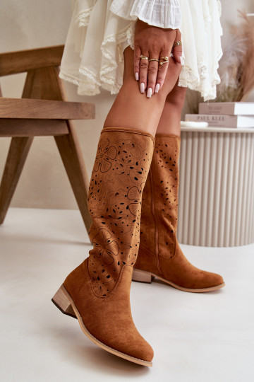  sieviešu garie zābaki  owe Aizsprādzējamas  brūnas krāsas Orchides 2