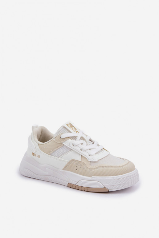 Sneakers modeļa apavi ar platformu Big Star OO274A155 Baltas-smilšu krāsas