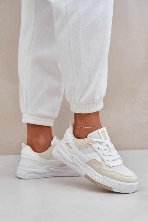Sneakers modeļa apavi ar platformu Big Star OO274A155 Baltas-smilšu krāsas