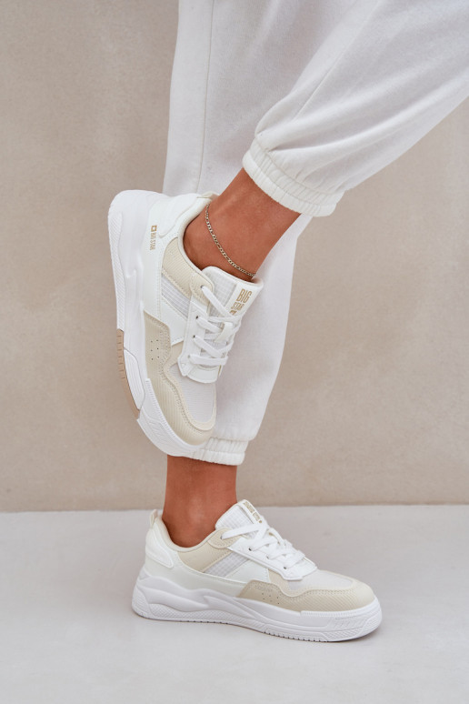 Sneakers modeļa apavi ar platformu Big Star OO274A155 Baltas-smilšu krāsas