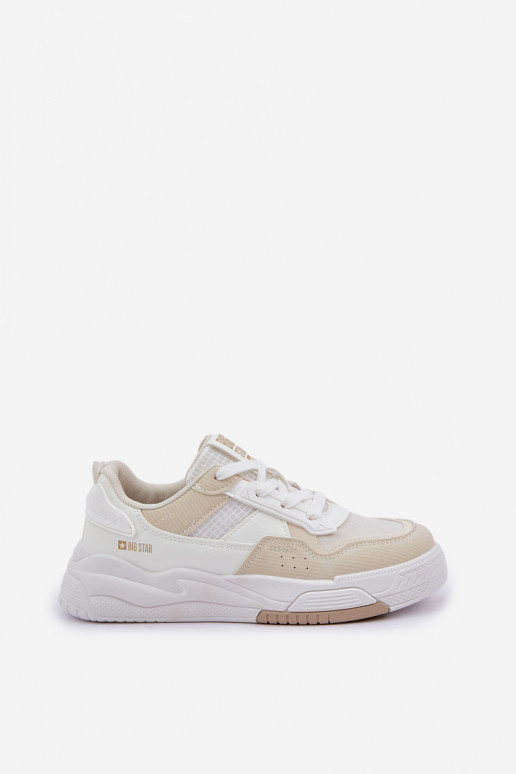 Sneakers modeļa apavi ar platformu Big Star OO274A155 Baltas-smilšu krāsas