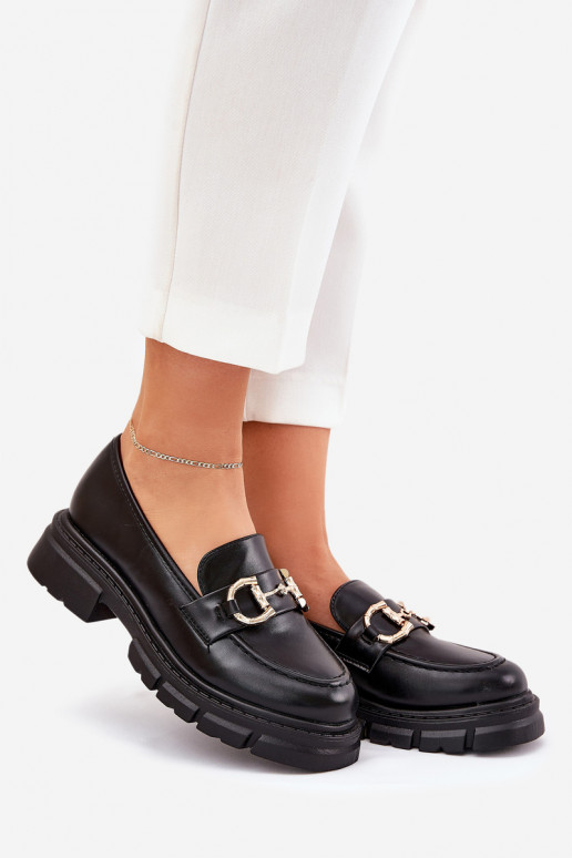 sieviešu mokasīni Eko   Ze Zelta krāsasm Detalem Melns Ravalissea